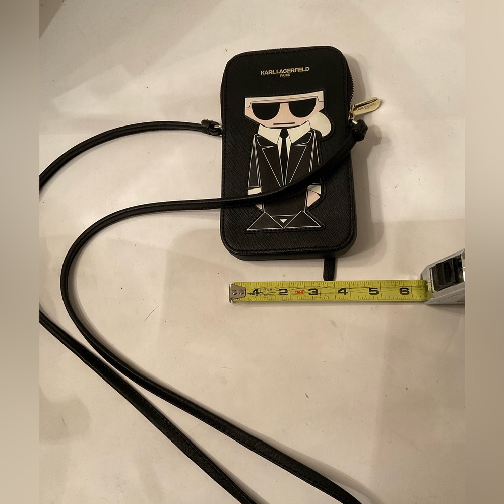 Karl Lagerfeld black phone purse.